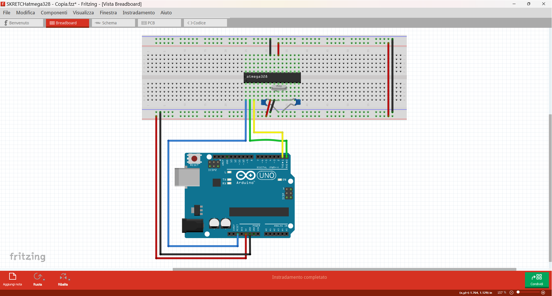 Miniatura per l'articolo intitolato:Caricare il bootloader su Atmega328p con Arduino